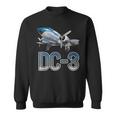 Vintage Dc-3 Flugzeug-Outfit Für Herren Sweatshirt