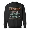 Vintage Legend Seit August 1975 Geburtstag Männer Frauen Sweatshirt