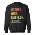 Vintage Mutter Frau Biathlon Legende Retro Wintersport Sweatshirt
