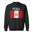 Vintage Peru Peruvian Flag Pride Gift Sweatshirt