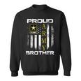 Vintage Proud Army Brother With American Flag Gift Sweatshirt