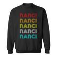 Vintage Retro Nanci Repeat Font 60S 70S Classic Novelty Sweatshirt
