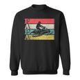 Vintage Retro Snowmobile Papa Snowmobiling Silhouette Funny Sweatshirt