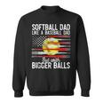 Vintage Softball Dad Like A Baseball Dad Us Flag Fathers Day Sweatshirt