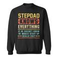 Vintage Stepdad Knows Everything Stepdad Grandpa Sweatshirt