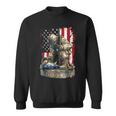 Vintage Us Flag Veteran Thank You Military Boot Veteran Day Sweatshirt