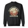 Worlds Okayest Golfer Retro Vintage Golf Player Husband Dad Sweatshirt