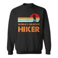 Worlds Okayest Hiker Vintage Retro Hiking Camping Gift Men Sweatshirt