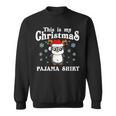 Xmas This Is My Christmas Penguin Santa Hat Snowflakes Fun Men Women Sweatshirt Graphic Print Unisex