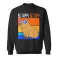 Zoo Animal Retro Rodent Funny Capybara Be Happy Be Capy Sweatshirt