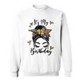 12Th Birthday Decorations Girl Messy Bun 12 Years Old Bday Sweatshirt