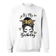 20Th Birthday Decorations Girl Messy Bun 20 Years Old Bday Sweatshirt