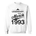 30 Geburtstag 30 Jahre Alt Legendär Seit März 1993 V3 Sweatshirt