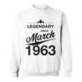 60 Geburtstag 60 Jahre Alt Legendär Seit März 1963 Sweatshirt