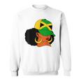 Afro Patriotic Jamaica Flag Jamaica Girls Rock Jamaica Sweatshirt