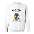 Camping und Wein Sweatshirt, Lustiger Spruch für Weinliebhaber