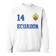 Ecuador Soccer Jersey Number Fourn Ecuadorian Flag Men Women Sweatshirt Graphic Print Unisex