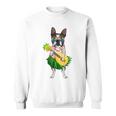 Funny Hawaiian Boston Terrier Dog Pineapple Ukulele Summer Sweatshirt