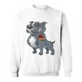 Grey Pitbull I Love Mom Sweatshirt