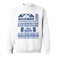 Herren Bauherr 2023 Zuständig Für Baustrom Lustiger Spruch Sweatshirt