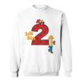 Kinder Geburtstags 2 Jahre Junge Bagger Baumeister Sweatshirt