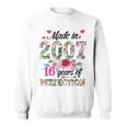 Made In 2007 Floral 16 Year Old 16Th Birthday Gifts Women Sweatshirt