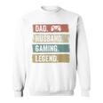 Papa Ehemann Gaming Legende Vintage Videospieler Papa Vater Sweatshirt