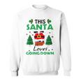 This Santa Loves Going Down Christmas Men Women Sweatshirt Graphic Print Unisex