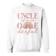 Uncle Of Little Miss Onederful 1St Bday Boho Rainbow Gift For Mens Sweatshirt