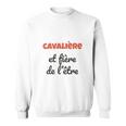 Weißes Sweatshirt CAVALIÈRE et fière de l'être für Reitsportfans