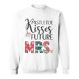 Womens Mistletoe Kisses Future Mrs Engagement Funny Christmas Men Women Sweatshirt Graphic Print Unisex