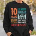 10 Years 120 Months Of Being Awesome 10Th Birthday Countdown Sweatshirt Gifts for Him