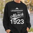 100 Geburtstag 100 Jahre Alt Legendär Seit März 1923 V4 Sweatshirt Geschenke für Ihn