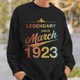 100 Geburtstag 100 Jahre Alt Legendär Seit März 1923 V5 Sweatshirt Geschenke für Ihn