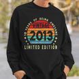 10Th Birthday Gift Vintage 2013 Limited Edition 10 Years Old Sweatshirt Gifts for Him