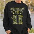 11Th Birthday Military Themed Camo Boys 11 Yrs Old Soldier Sweatshirt Gifts for Him