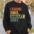 16 Geburtstag Legende Seit Januar 2007 16 Jahre Alt Sweatshirt Geschenke für Ihn