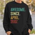 16 Years Old Awesome Since April 2007 16Th Birthday Sweatshirt Gifts for Him