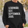 18 Geburtstag Geschenk 18 Jahre Legendär Seit September 200 Sweatshirt Geschenke für Ihn