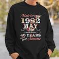 1982 Mai Vintage Blumen Sweatshirt, 40 Jahre Awesome Geschenke für Ihn