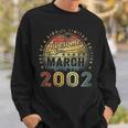 21 Year Old Awesome Since March 2002 21St Birthday Sweatshirt Gifts for Him