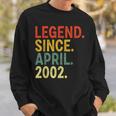 21 Year Old Legend Since April 2002 21St Birthday Sweatshirt Gifts for Him