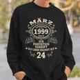 24 Geburtstag Geschenk Mann Mythos Legende März 1999 Sweatshirt Geschenke für Ihn