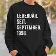 25 Geburtstag Geschenk 25 Jahre Legendär Seit September 199 Sweatshirt Geschenke für Ihn