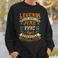 30. Geburtstag Legendäre Juni 1992 Geborene Sweatshirt Geschenke für Ihn