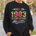 40 Year Old Gifts Made In 1983 Vintage 40Th Birthday Tie Dye Sweatshirt Gifts for Him