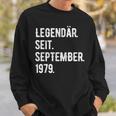 44 Geburtstag Geschenk 44 Jahre Legendär Seit September 197 Sweatshirt Geschenke für Ihn