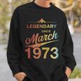 50 Geburtstag 50 Jahre Alt Legendär Seit März 1973 V4 Sweatshirt Geschenke für Ihn