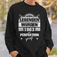 60. Geburtstag Herren Sweatshirt, Legende 1963 für Papa & Opa Geschenke für Ihn
