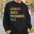 60 Jahre Alte Legende Seit Dezember 1962 60 Geburtstag Sweatshirt Geschenke für Ihn